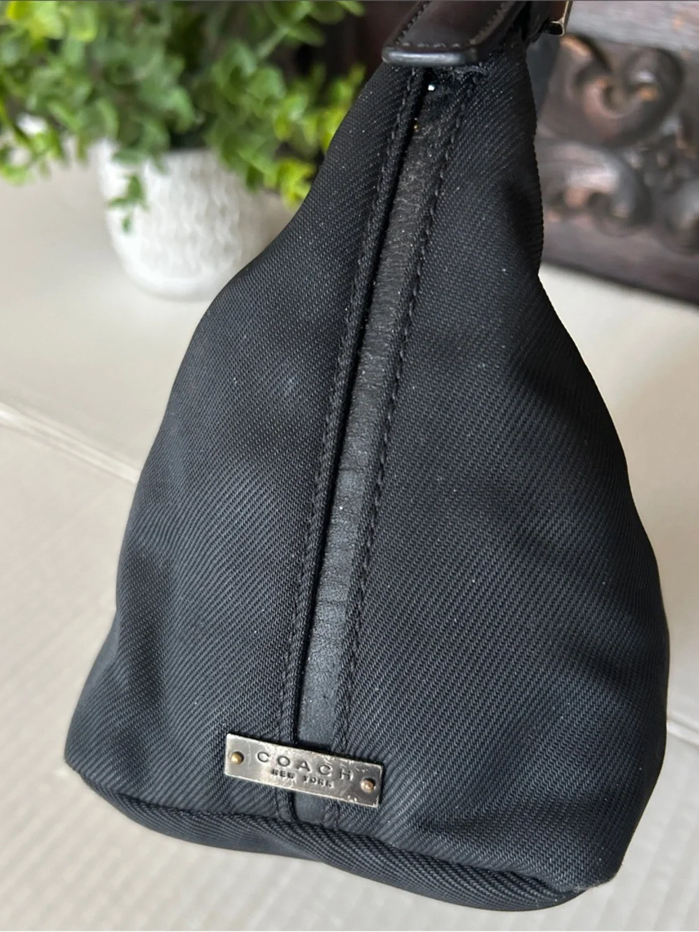 Coach Black Shoulder Bag with Top Handle